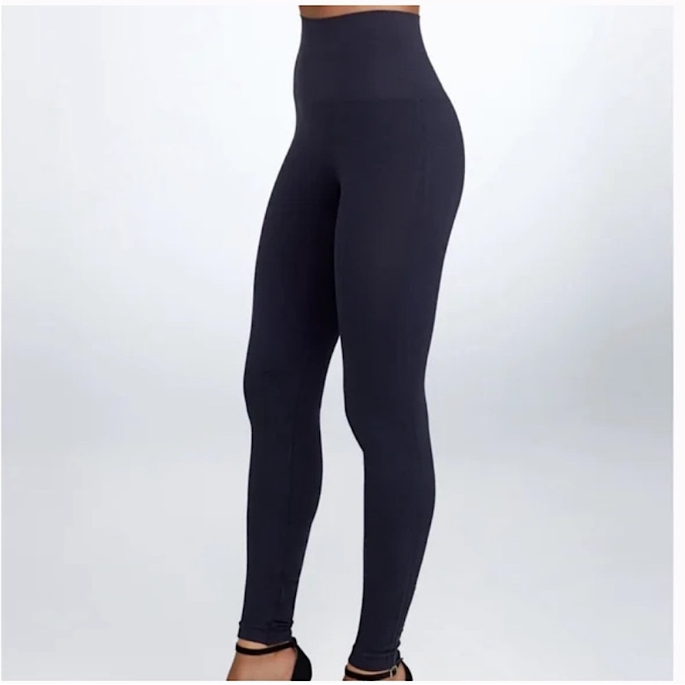 NWT Spanx Look At Me Now Seamless Leggings Navy Blue Women’s Size Large